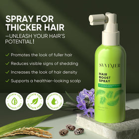 Close-up of rosemary and biotin ingredients in the Svvimer formula for hair nourishment