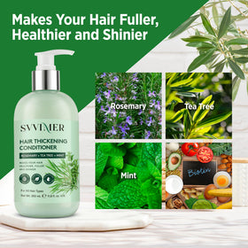 Svvimer rosemary biotin tea tree conditioner cream closeup suggesting moisturizing care
