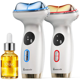 Swancode cold-heat led face sculpting tool provides cooling and warming sessions for depuffing.