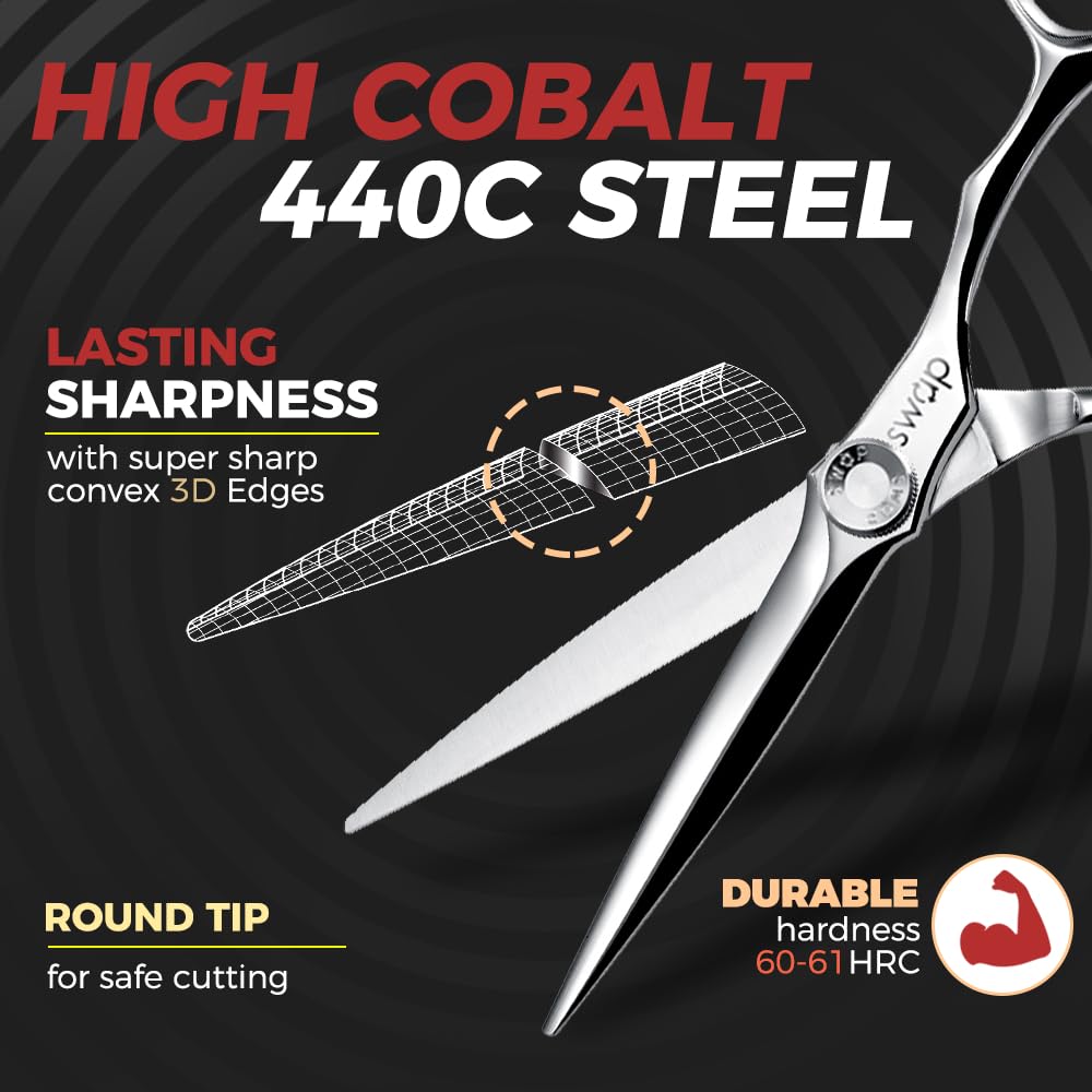 SWAP concave-convex blades in action gliding through hair