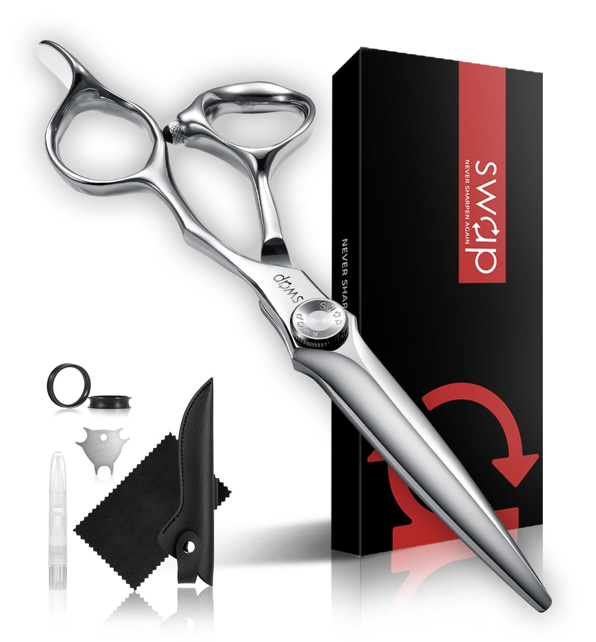 SWAP professional hair-cutting-scissors close-up blade for precise salon cuts