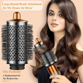 Gold oval brush head ready for salon-quality at-home blowouts.