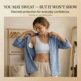 Swearx pads help reduce visible sweat marks on clothing.