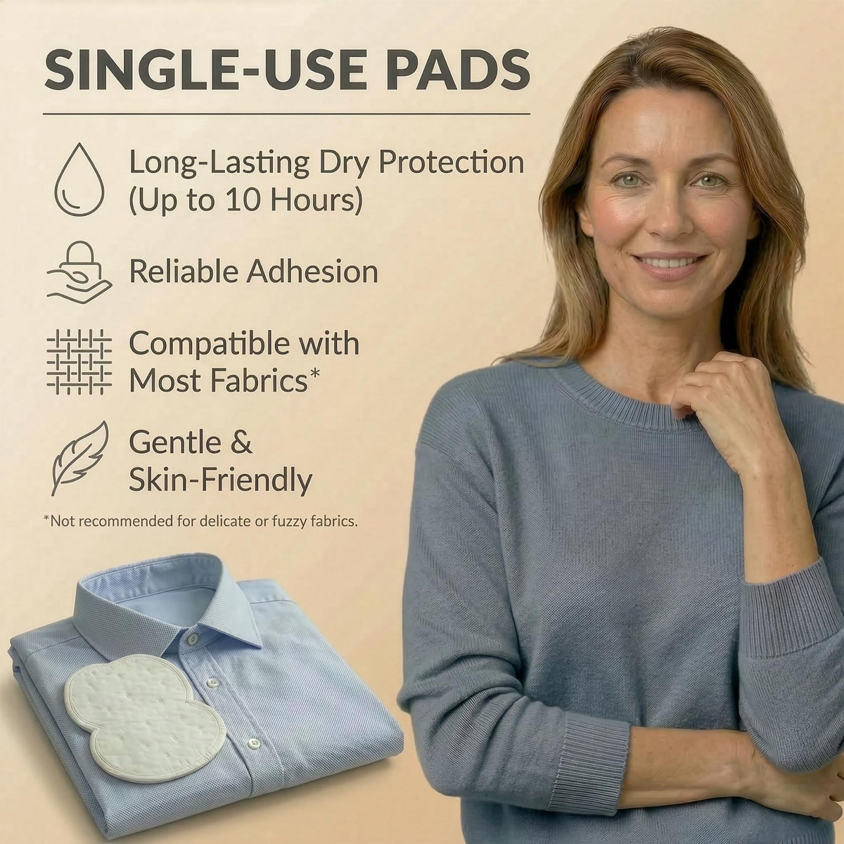Swearx underarm pads ideal for work and travel use.