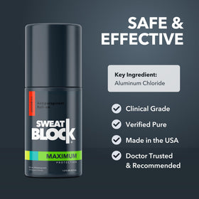 SweatBlock cruelty-free; no animal testing on products.