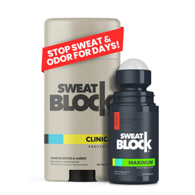 SweatBlock roll-on night application for lasting dryness and comfort.