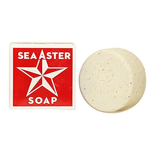 Swedish Dream Sea Aster soap bar on a wooden tray, ideal for gifting.