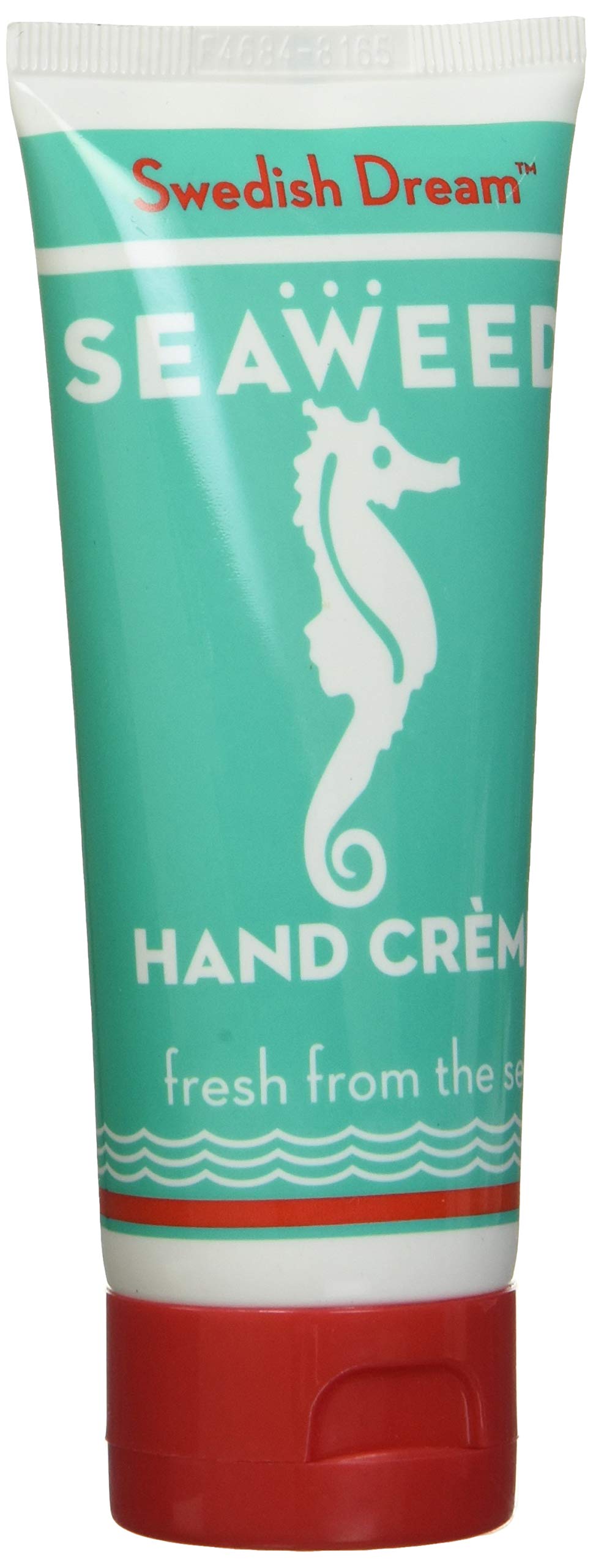 Swedish Dream Seaweed Hand Cream packaging scene highlights clean ingredients.