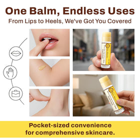 Sweet Bee Naturals lip balm on cuticles for extra moisture