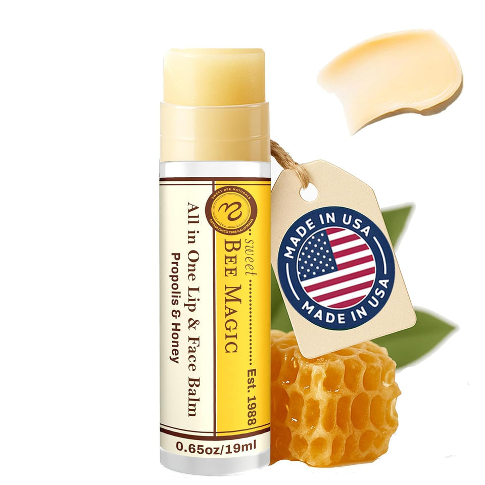 Sweet Bee Naturals Organic Beeswax Lip Balm stick hydrates dry lips