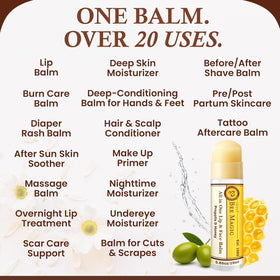 Travel-friendly Sweet Bee Naturals lip balm in pocket-sized container