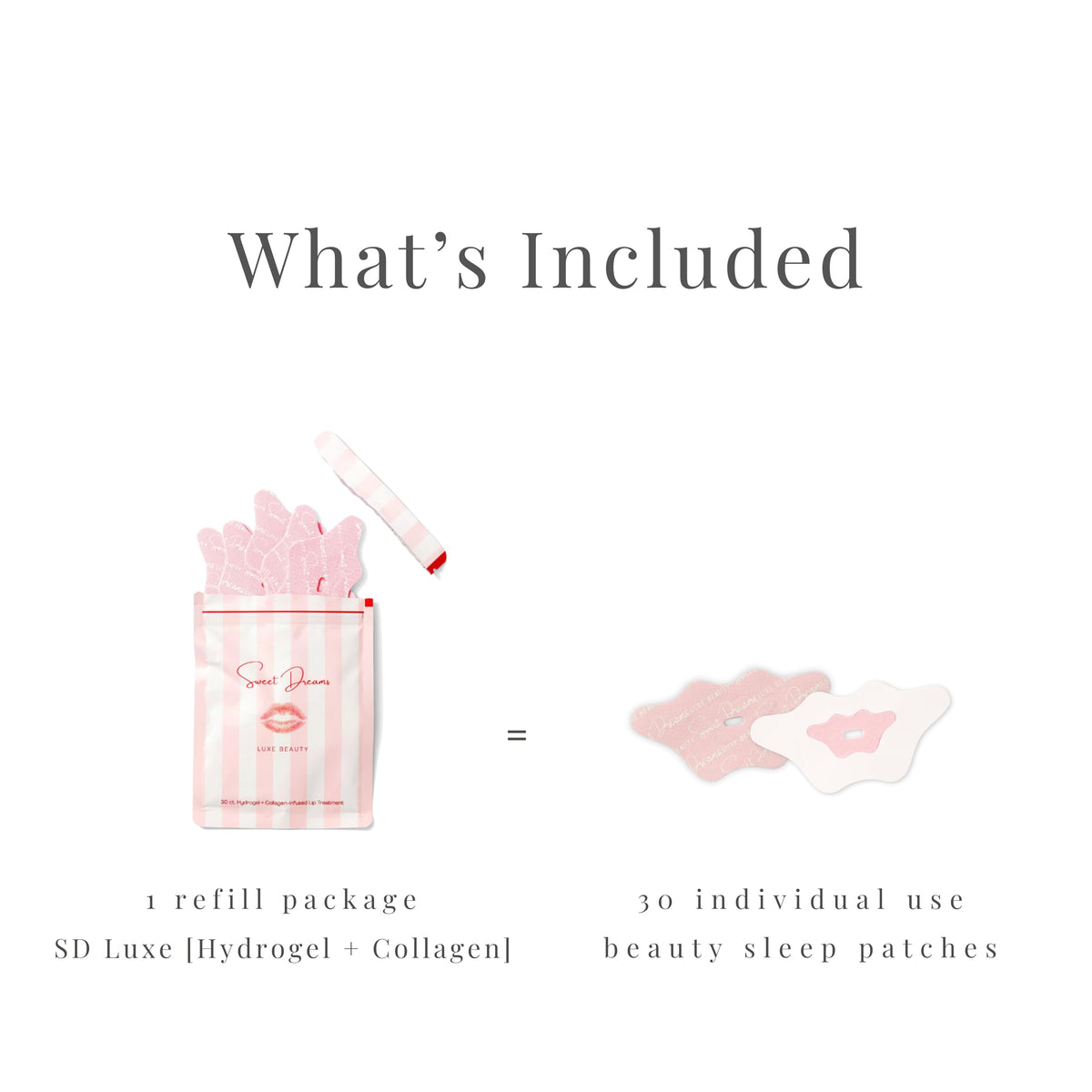 Center-zone patch detail highlighting targeted lip hydration by Sweet Dreams Luxe Beauty