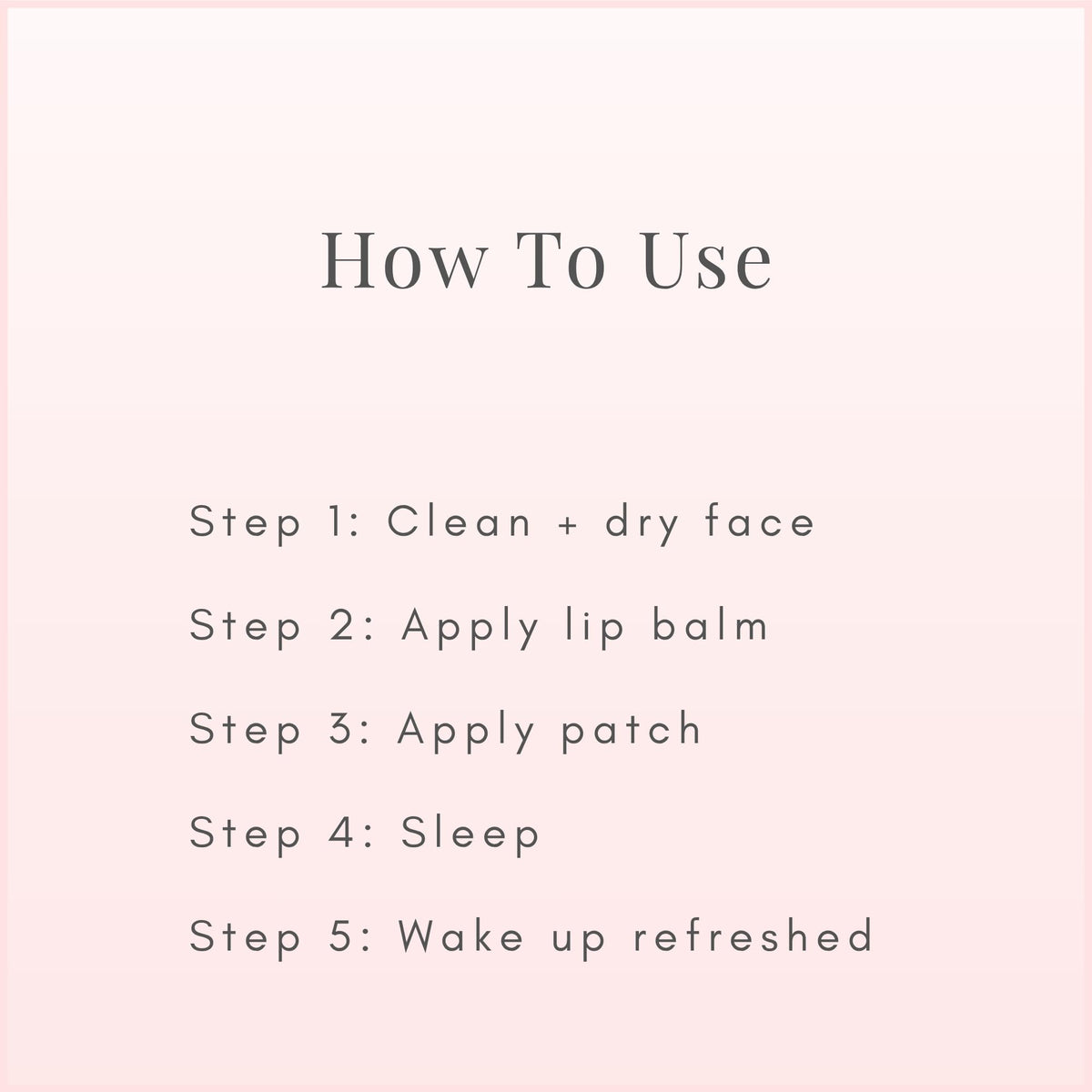 Center-zone design detail on lip patches for targeted hydration by morning