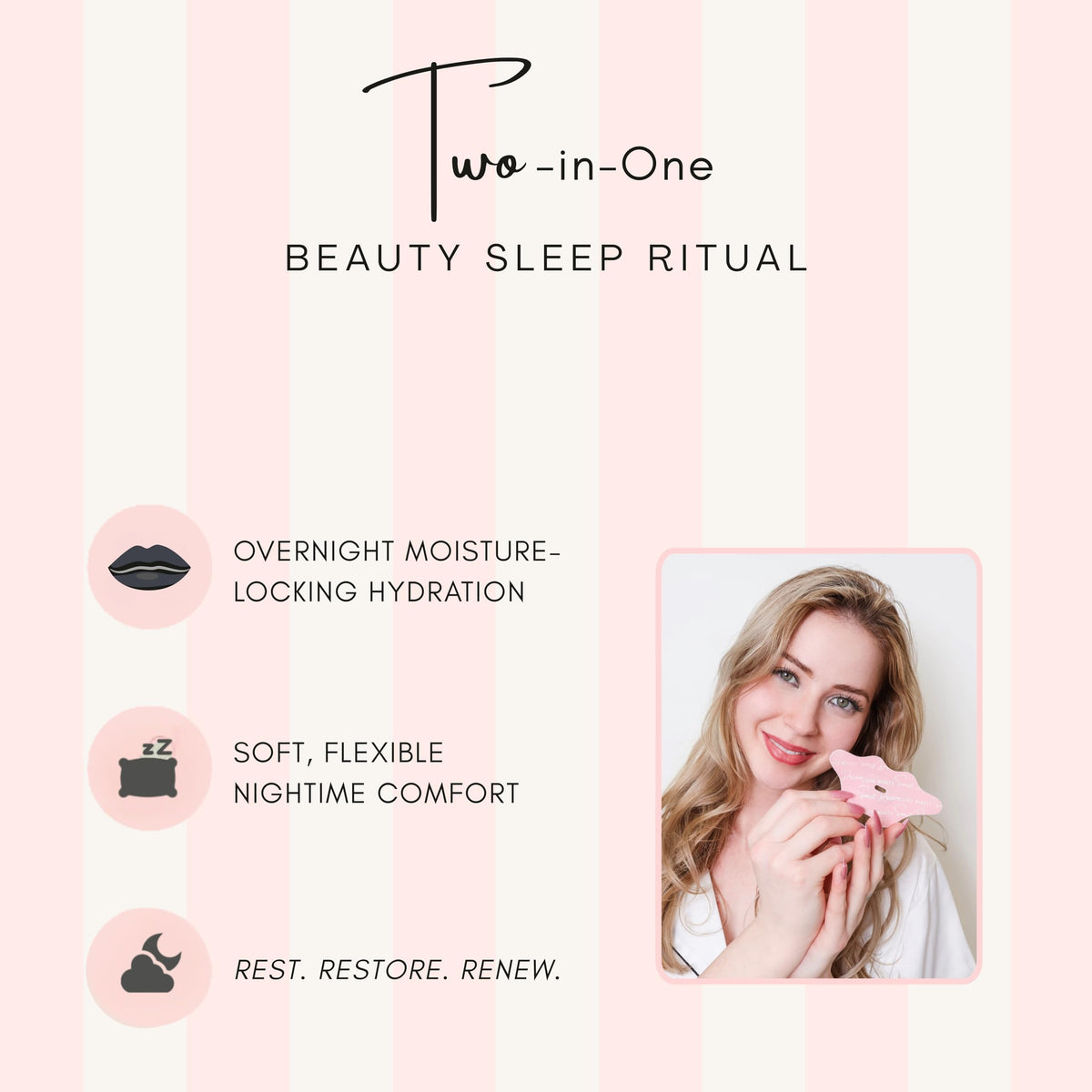 Sweet Dreams Luxe Beauty patch featured for overnight wear that stays flexible and breathable