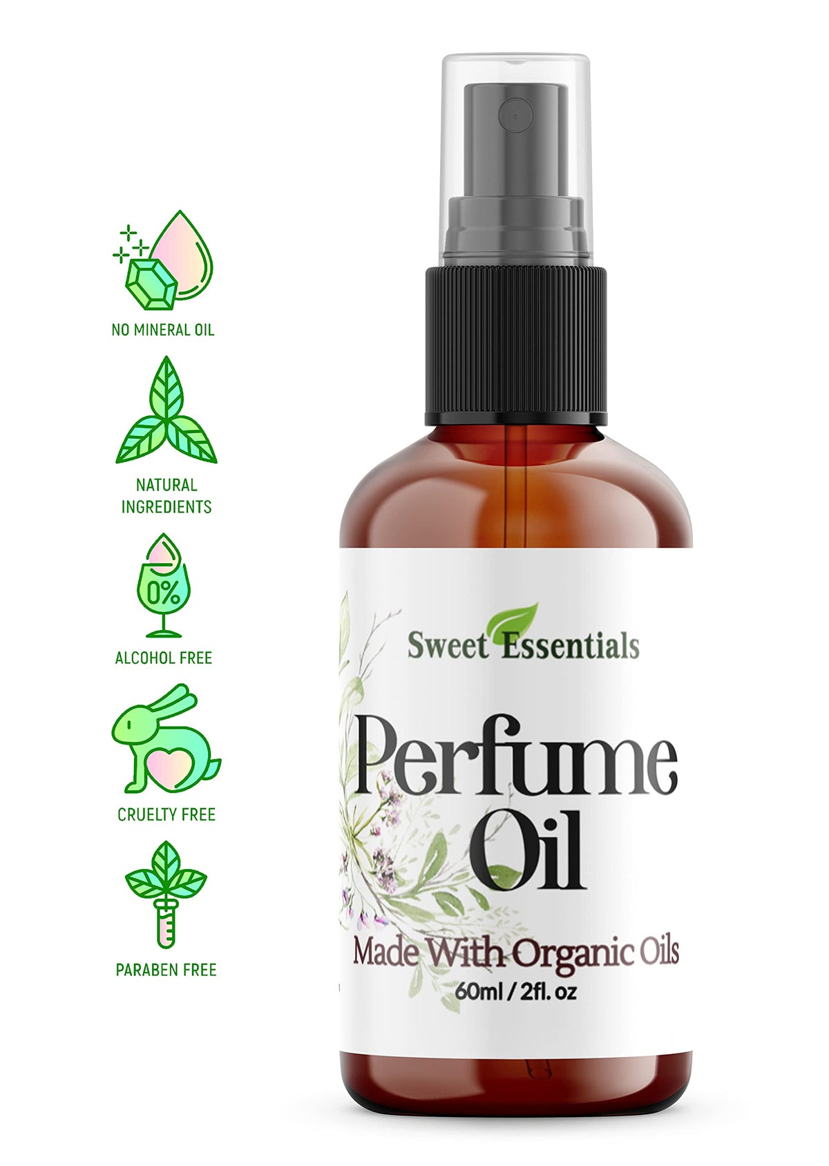 Sweet Essentials Love Don't Be Shy Type liquid into palm for skin absorption.