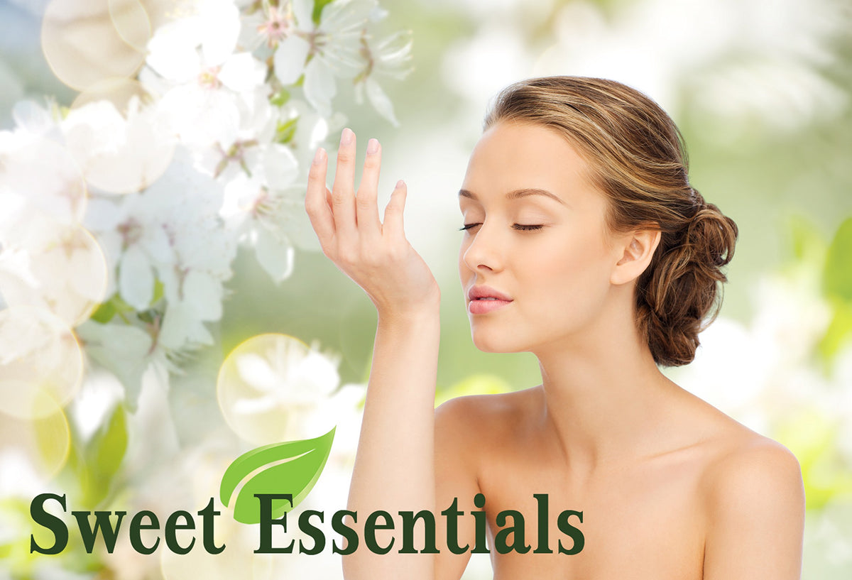 Sweet Essentials 2oz packaging showcases travel-friendly fragrance