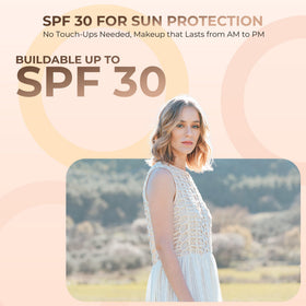 Sweet Face Minerals SPF 30 formula helps shield skin during daily wear.