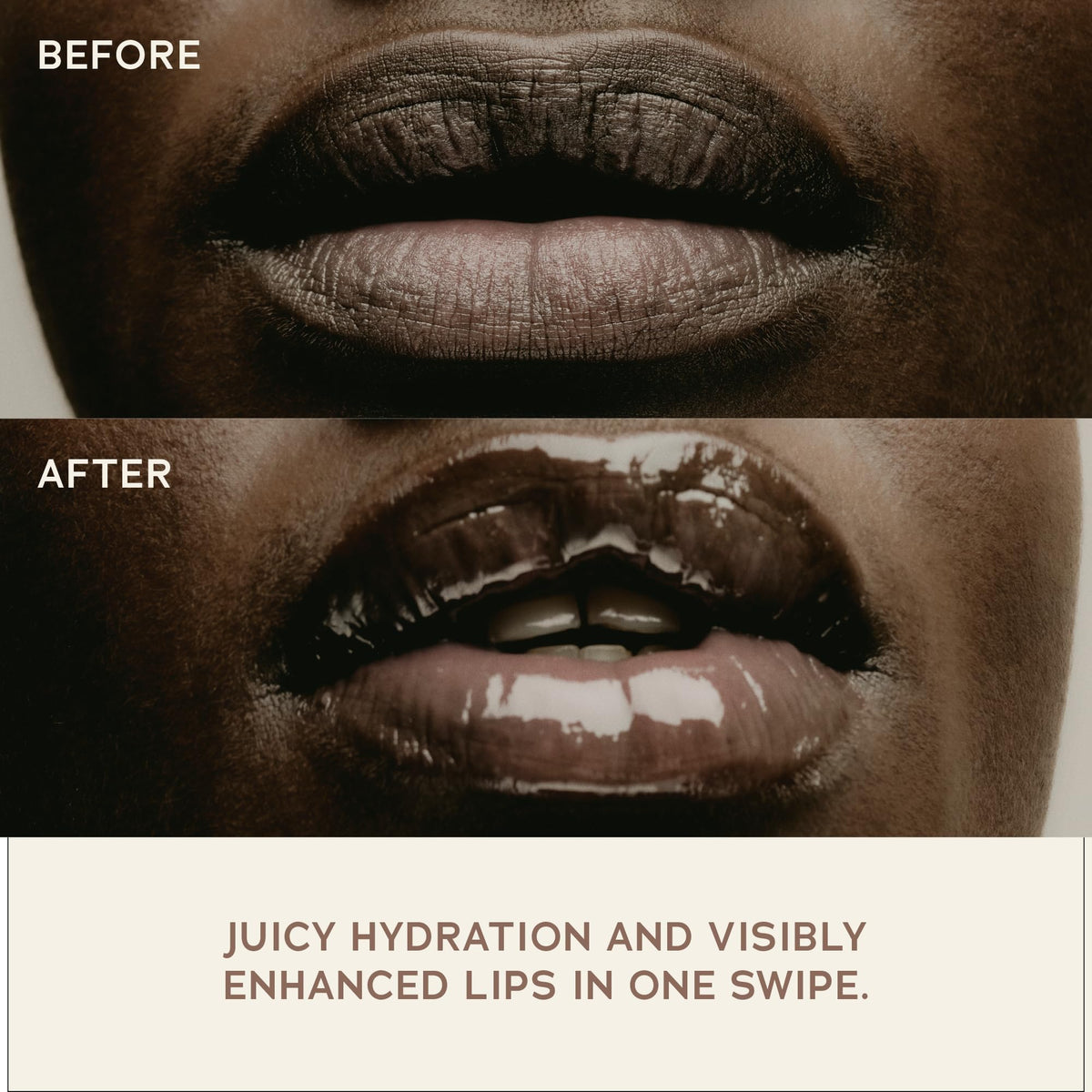 Lips appear smoother and subtly fuller after SWEET JULY SKIN Lip Treatment