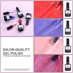 Sweet Trend gel nail polish set with four colors for quick designs.