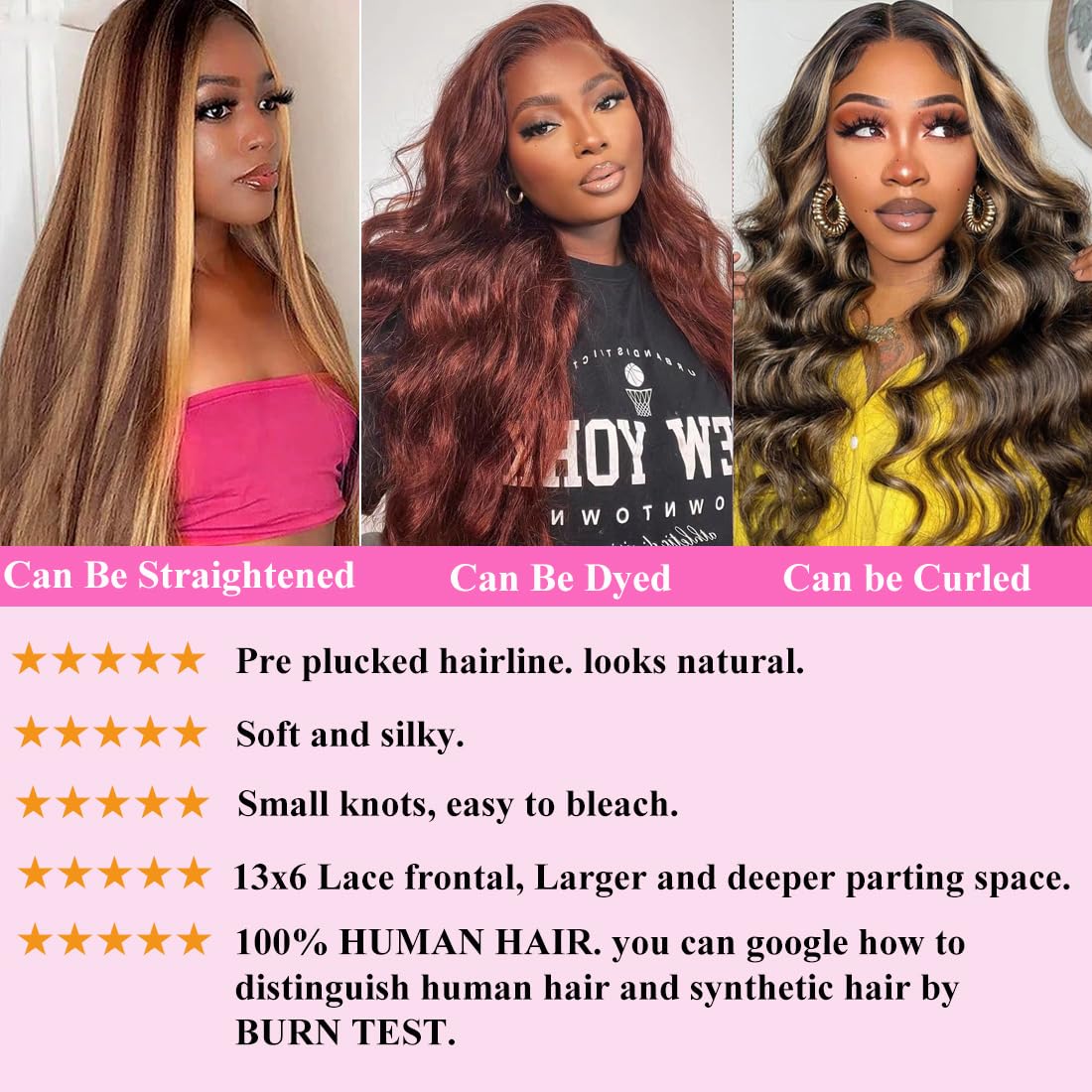 SWEETGIRL honey blonde highlight ombre wig enhances style and color vibrancy