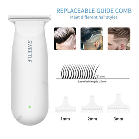 SweetLF hair clippers with 3 guide combs provide precise length control.