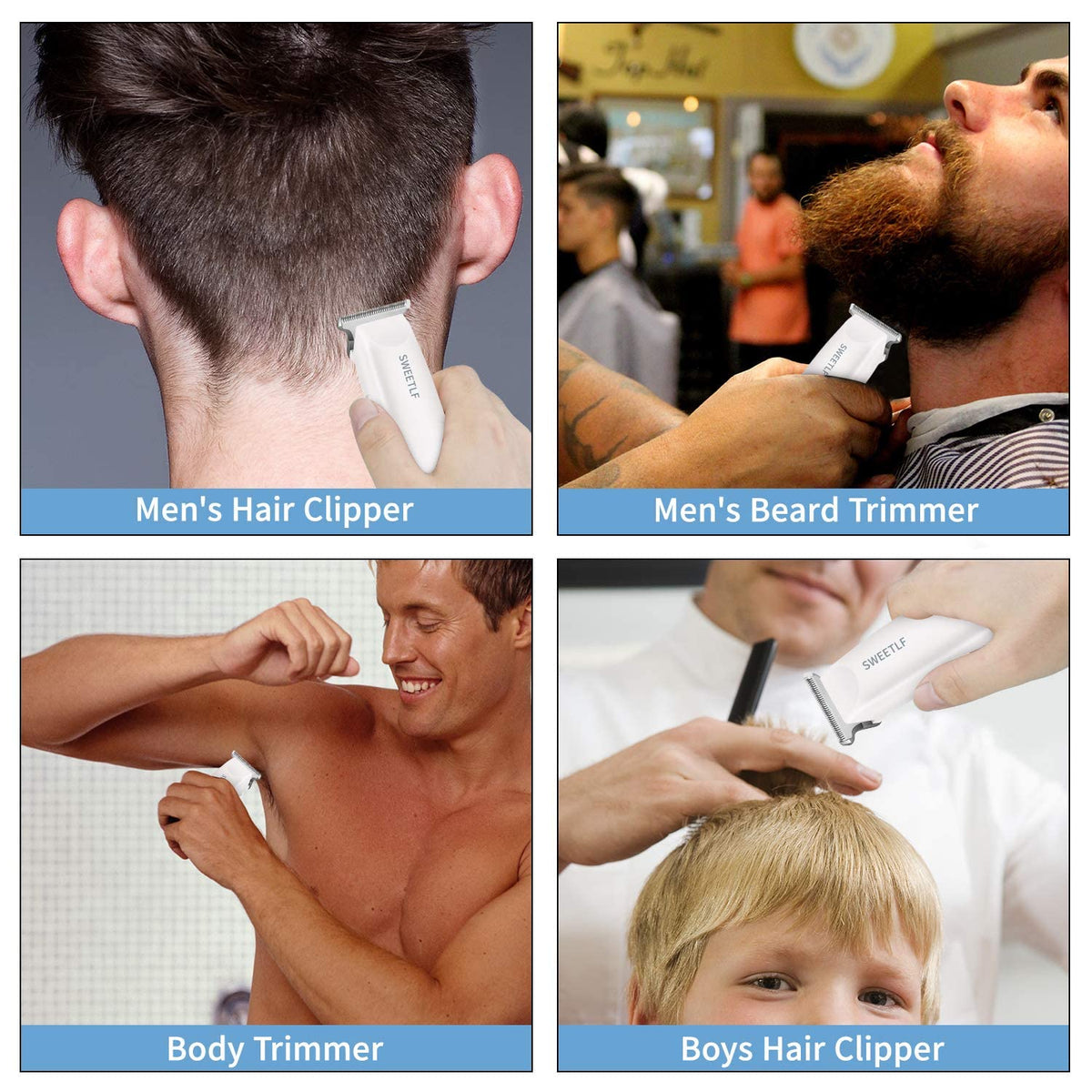 SweetLF safe sharp blade enables precise beard and hair styling.