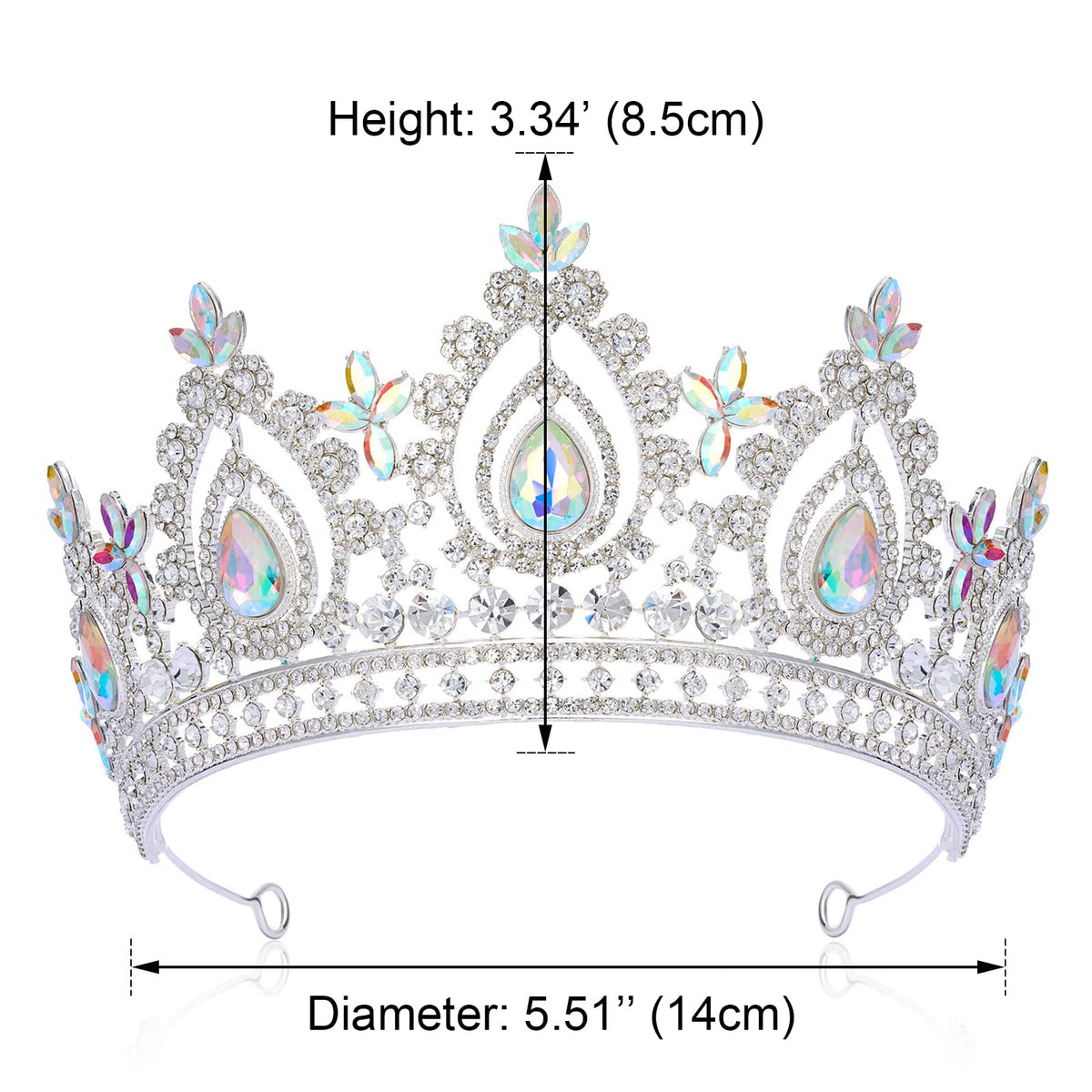 SWEETV luxury alloy crown provides comfortable, secure wear during long events