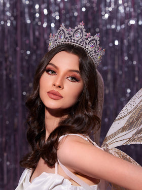 SWEETV princess tiara crystal headpiece elevates quinceañera and pageant styling