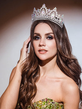 SWEETV quinceanera pageant crown crystal adds standout sparkle to formal events