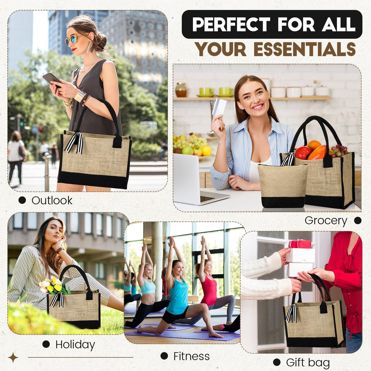 Sweetude lightweight tote with sturdy handles for everyday use
