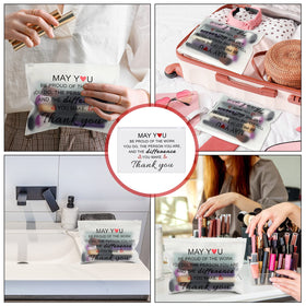 Sweetude mini cosmetic pouch with zipper secures small items.
