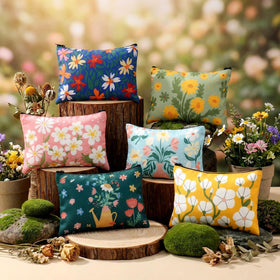 Sweetude floral zipper pouch in action as purse organizer.