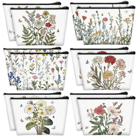 Sweetude spring wildflower makeup bag style 1 for travel organization.