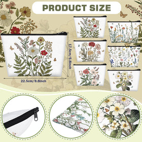 Sweetude spring wildflower makeup bag style 3 roomy daily essential.