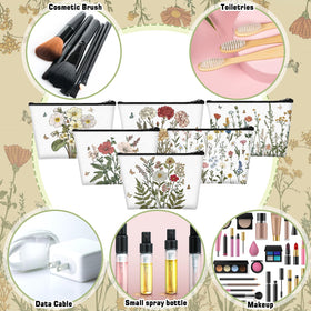 Sweetude spring wildflower makeup bag style 4 compact for backpacks.