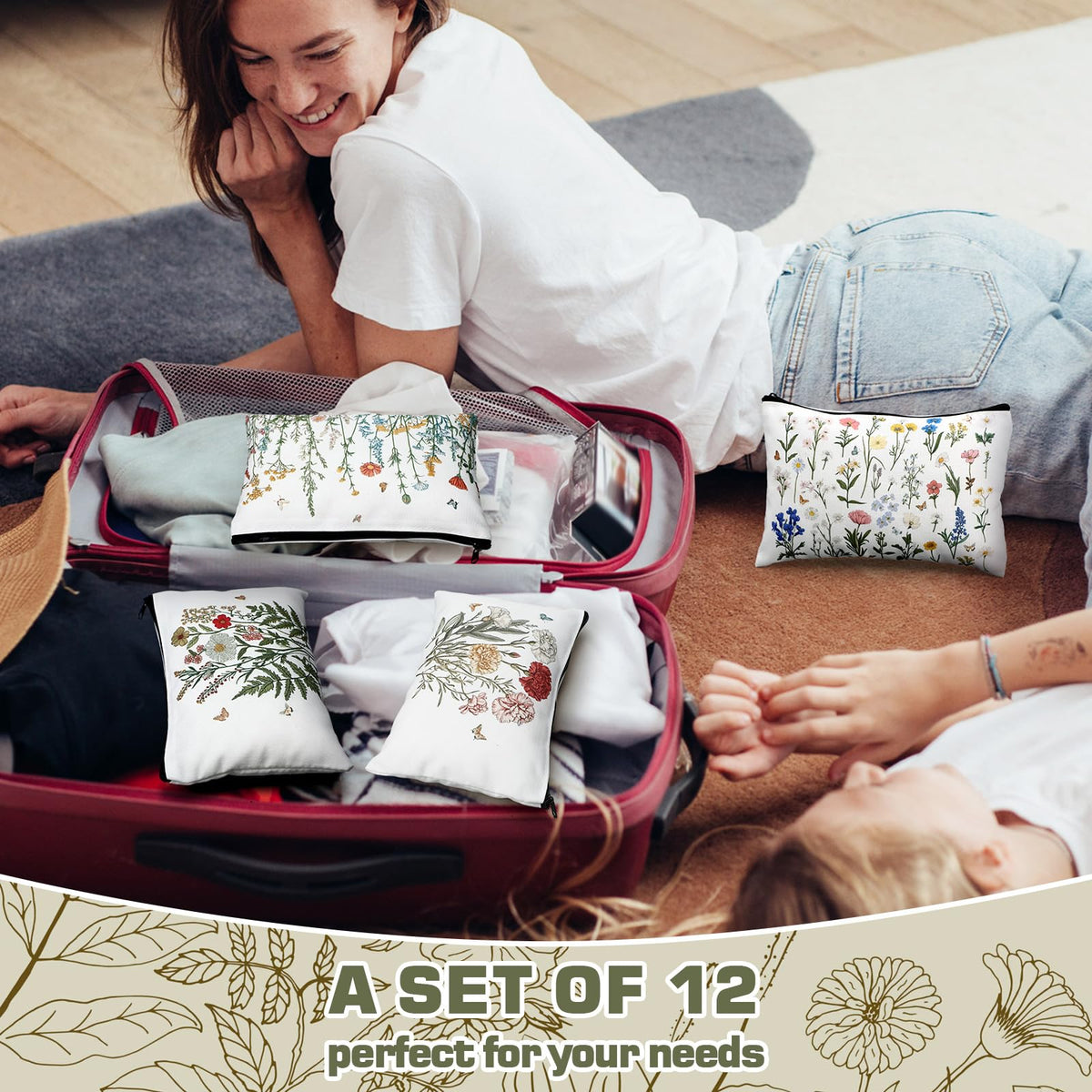 Sweetude spring wildflower makeup bag style 6 ideal gift option.