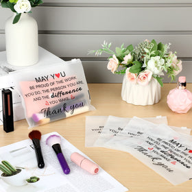 Sweetude travel-size cosmetic bag 20x15 cm for easy packing.