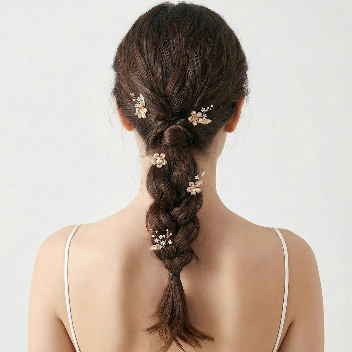 SWEETV bridal hair accessory set ideal for bridesmaids or flower girls.