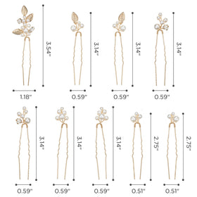 SweetV leaf-detail pin provides flexible fitting for different hairstyles.