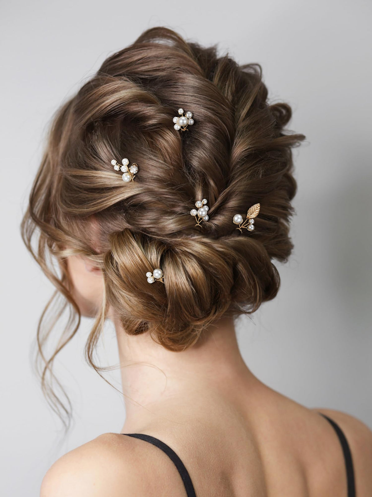 SweetV rhinestone pearl pin showcases ornate styling for bridesmaids and mothers of the bride.