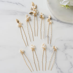 SweetV rhinestone pearl pin detail for wedding day elegance and secure placement.