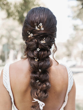 SweetV bridal hair pins with pearls for elegant wedding styling and secure all-day hold