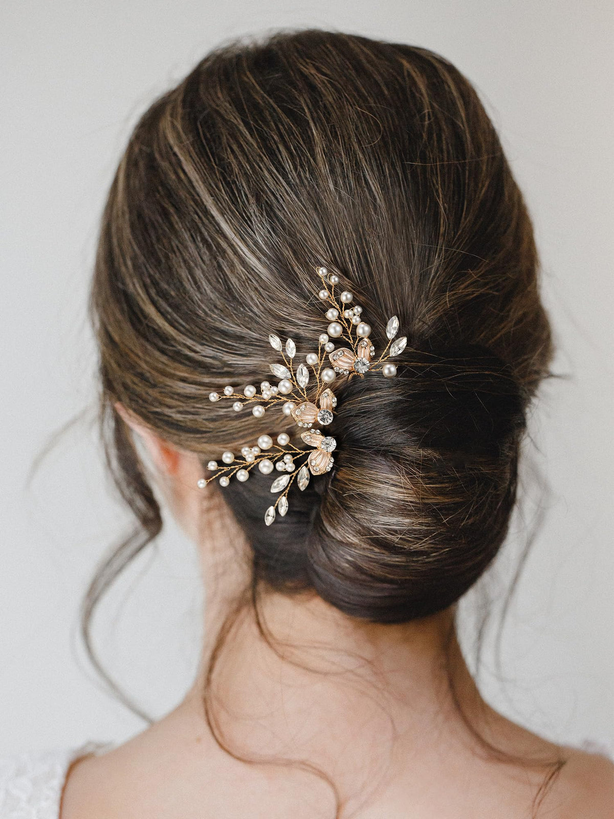 SweetV gold-tone headpiece with U-shaped clip secures delicate styling for prom