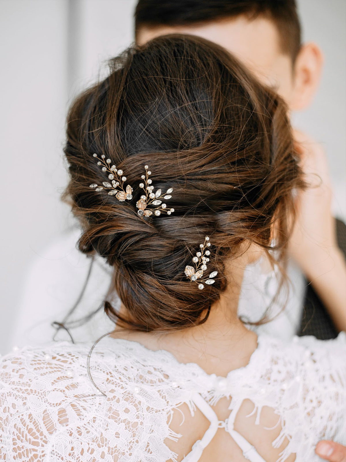 SweetV two-piece pearl hair clips add timeless charm to brides or flower girls