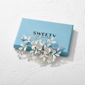 SWEETV comb rose-gold option adds warm bridal glow to hair