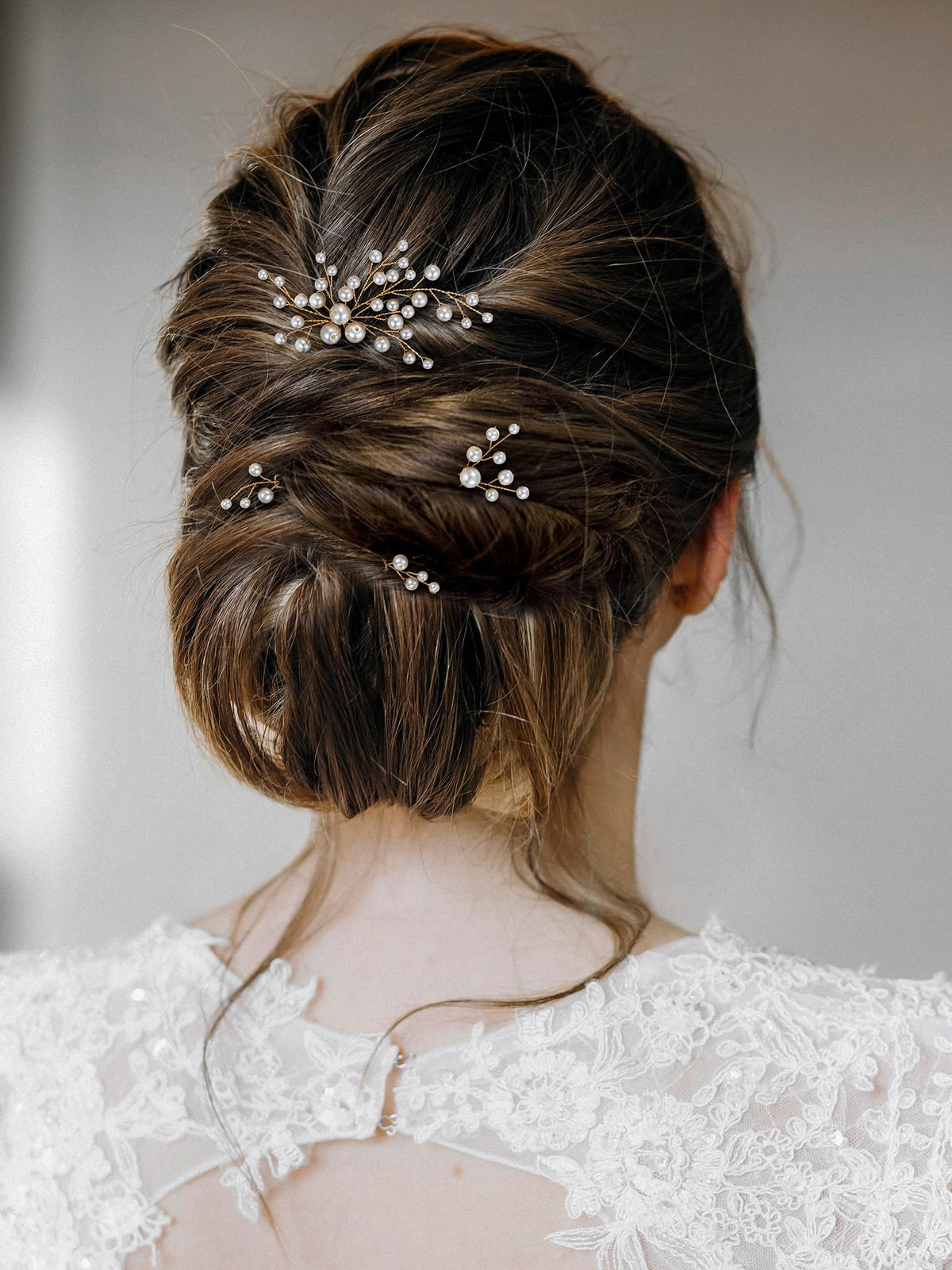 SWEETV dainty bride hairpin wire adjustable fits various hairstyles securely.