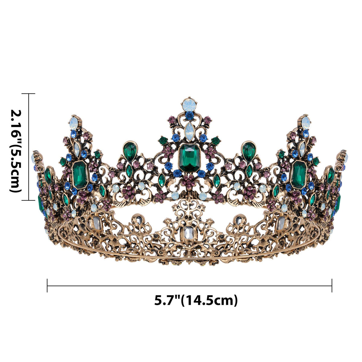 SWEETV crown multicolor crystals elevates festive styling and photo moments.