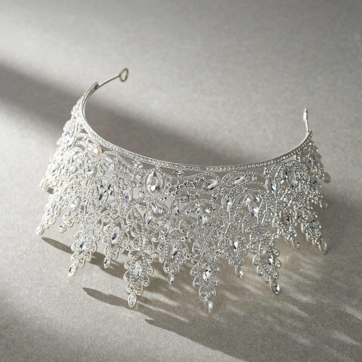 SWEETV Tiara Crown detailed diadem back shows craftsmanship and smooth edges