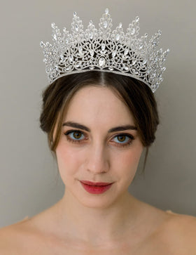 SWEETV Tiara Crown side view demonstrates bendable fit and secure wear