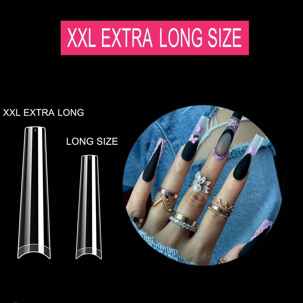 SWETIDY 10-sizes display helps ensure perfect fit for every nail